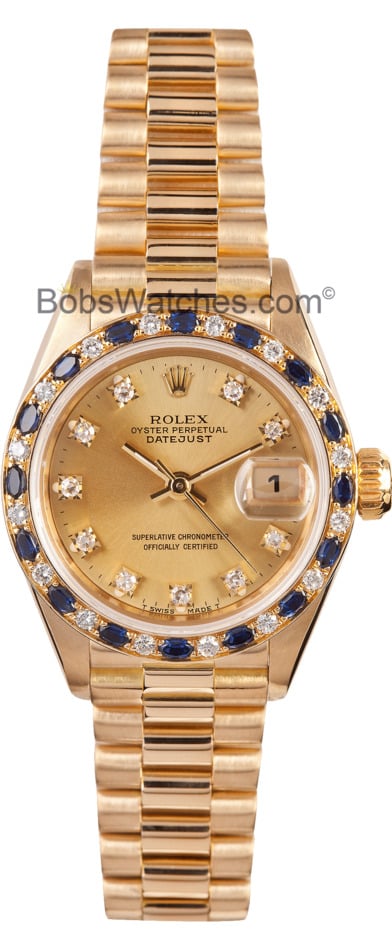 rolex diamond sapphire bezel