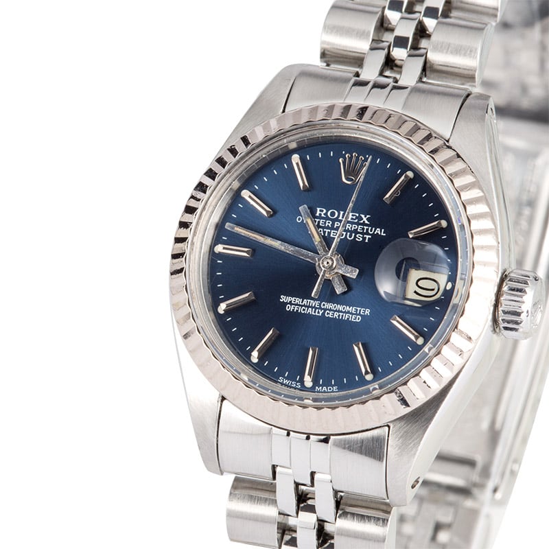 Rolex Ladies Datejust 6917 White Gold Bezel