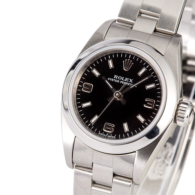 Rolex Ladies Oyster Perpetual 76080 Black