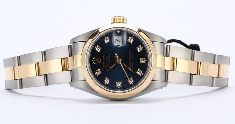 Ladies Rolex Datejust 69163 Blue Diamond Dial