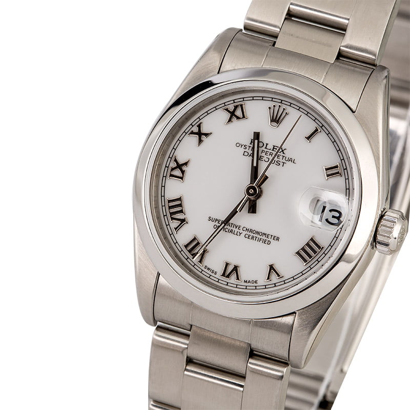 Rolex Mid-Size Datejust 78240 White Roman