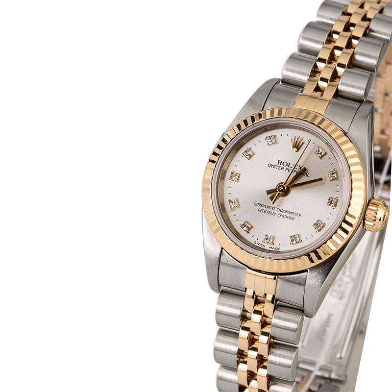 Women's Rolex Oyster Perpetual 76193 Diamonds