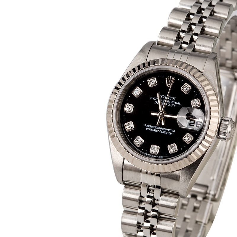 Rolex Ladies Datejust 79174 Black Diamond Dial