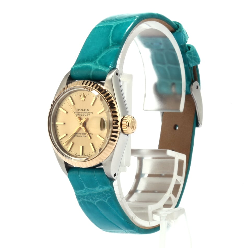 Pre-Owned Rolex Date 6917 Teal Strap