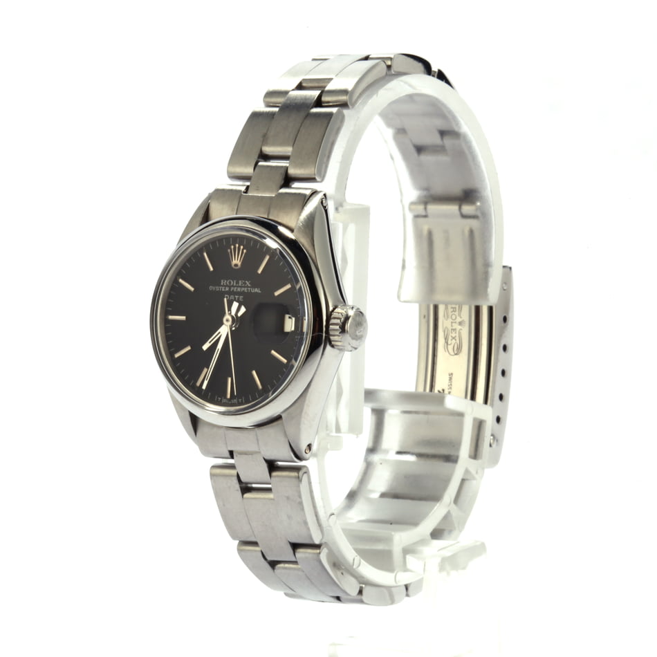 Vintage Ladies Rolex Oyster Perpetual 6516 Black Dial