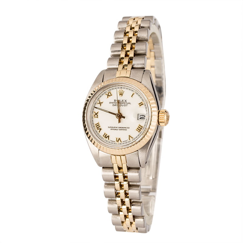 Pre-Owned Rolex Lady Rolex Date 6917 White Roman Dial