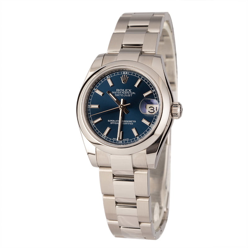 Pre-Owned Rolex Datejust 31MM 178240 Blue Dial