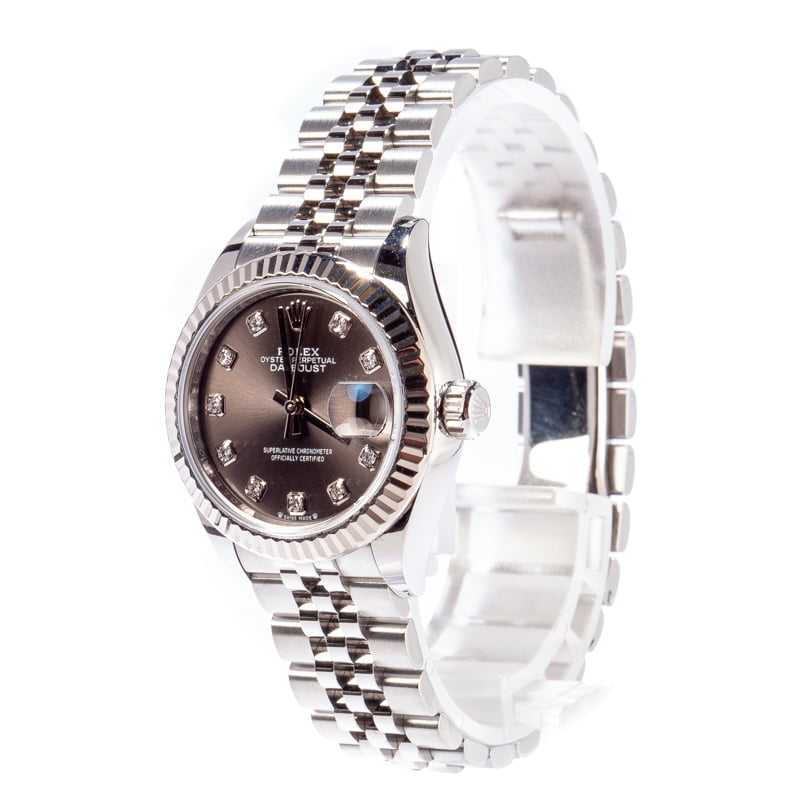 Pre Owned Rolex Datejust 279174 Dark Grey Diamond Dial