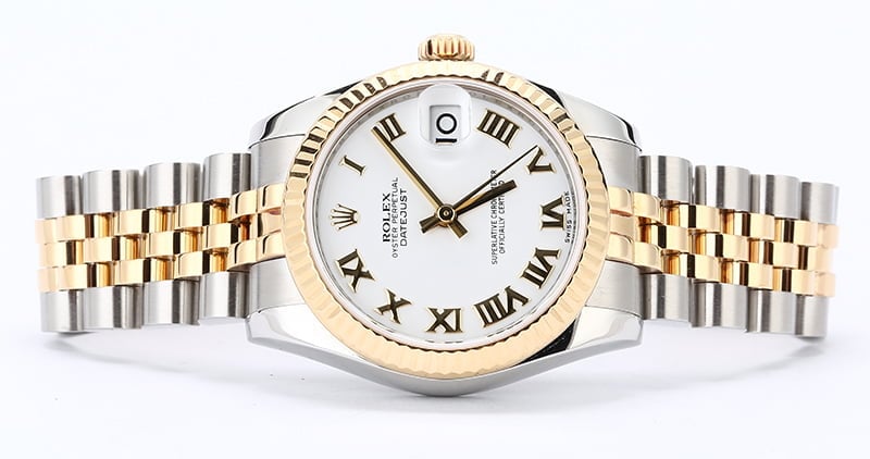 Rolex Datejust 178273 Mid-Size White Roman