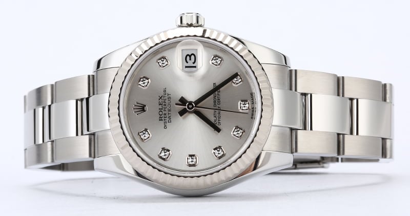 Rolex Datejust 178274 Silver Diamond Dial