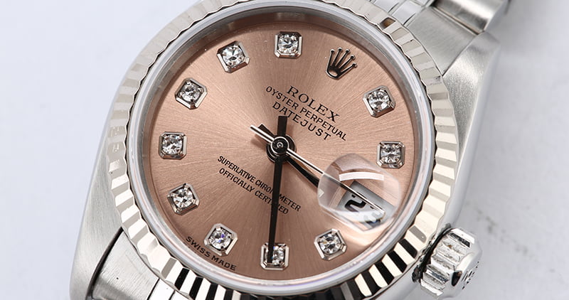 Rolex Ladies Datejust 79174 Salmon Diamond Dial