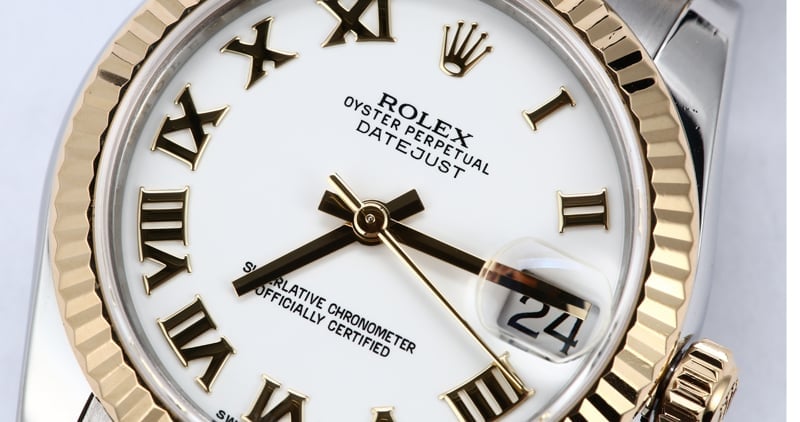 Mid-Size Rolex Datejust 178273 White