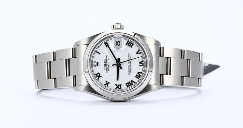 Mid-Size Rolex Datejust 78240 White Roman