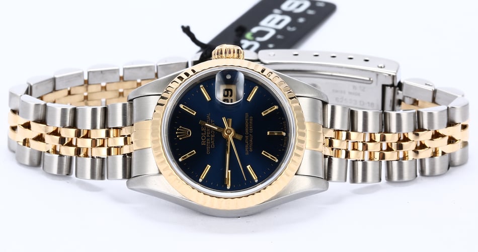 Rolex Lady Datejust 69173 Jubilee Band with Blue Dial