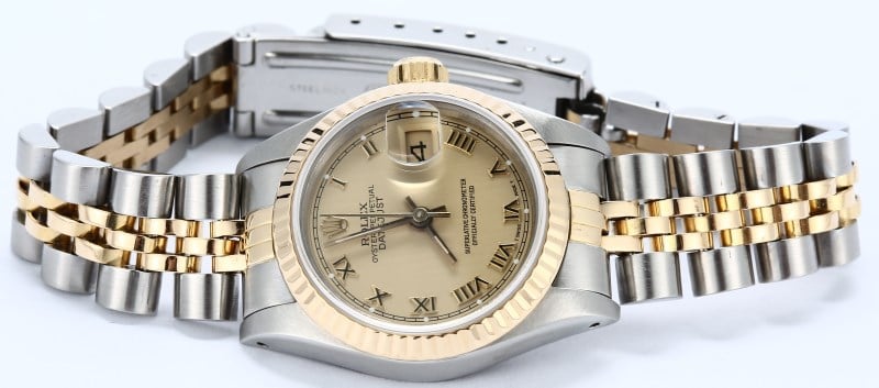 Rolex Lady Datejust 69173 Champagne Roman Dial