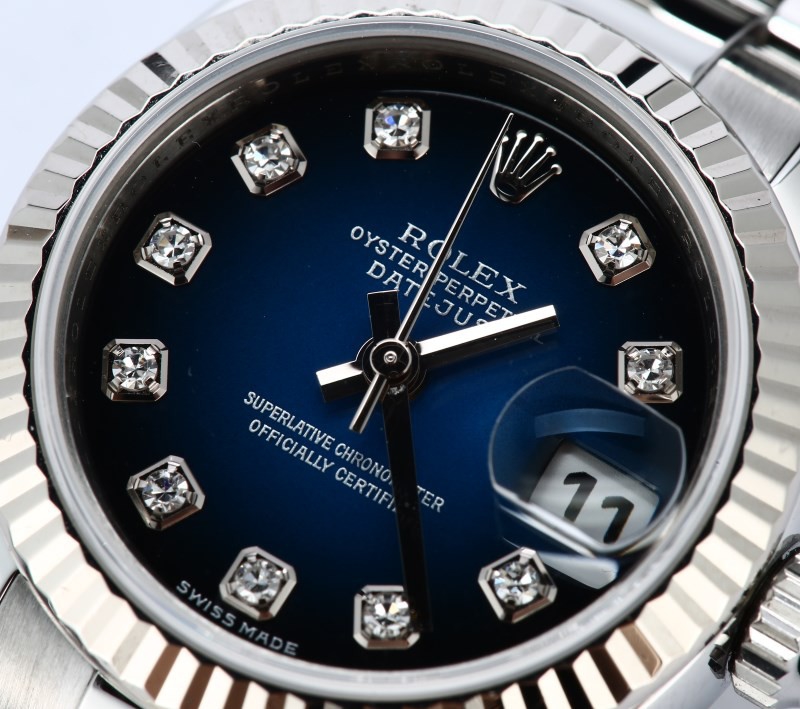 Ladies Rolex Datejust 179174 Blue Diamond Dial