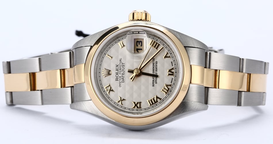 Rolex Lady Datejust 79163 Ivory Pyramid Dial