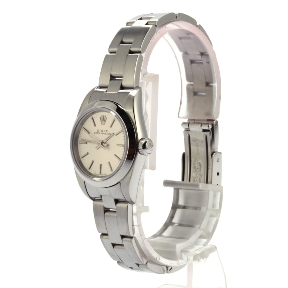 Pre Owned Rolex Lady Oyster Perpetual 76080 Silver Dial T