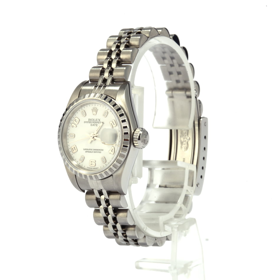 Pre-Owned Rolex Ladies Date 79240 White Arabic Dial