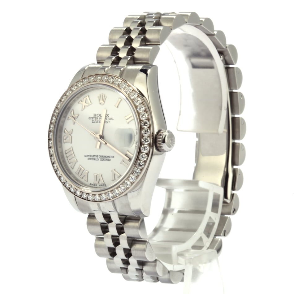 Pre Owned Rolex Ladies Datejust 178384 Diamond Bezel T