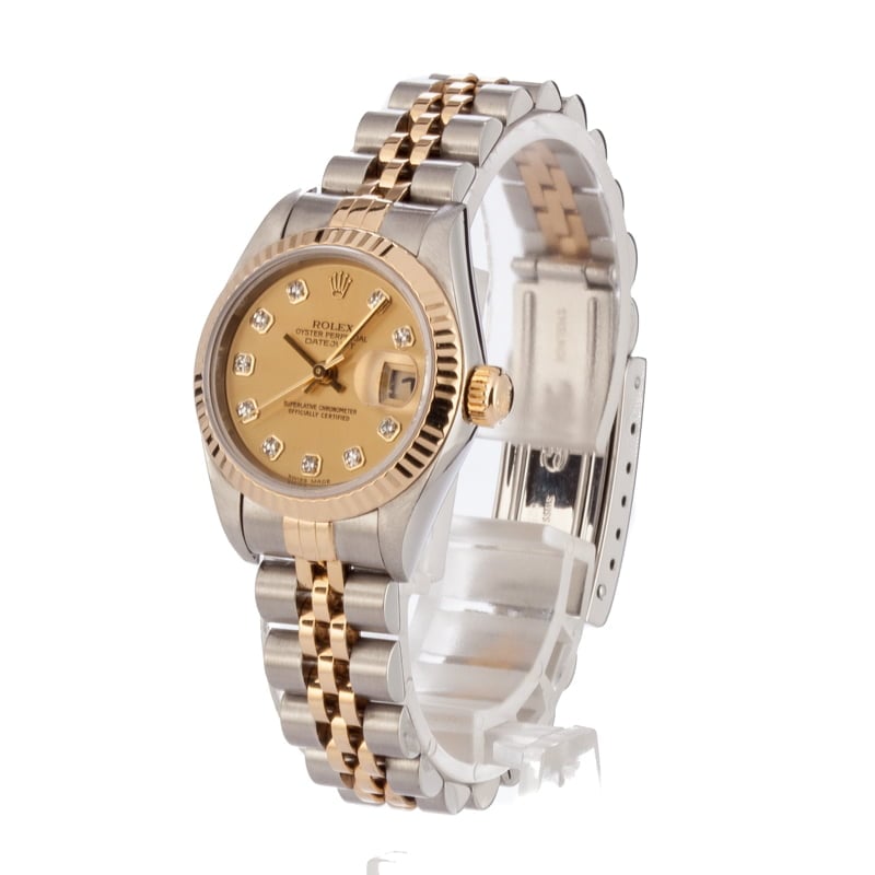 Rolex Datejust 79173 Champagne Diamond Dial