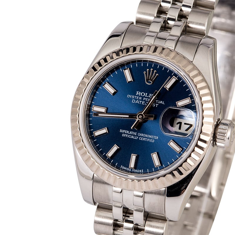 Lady Rolex Datejust 179174 Blue Dial