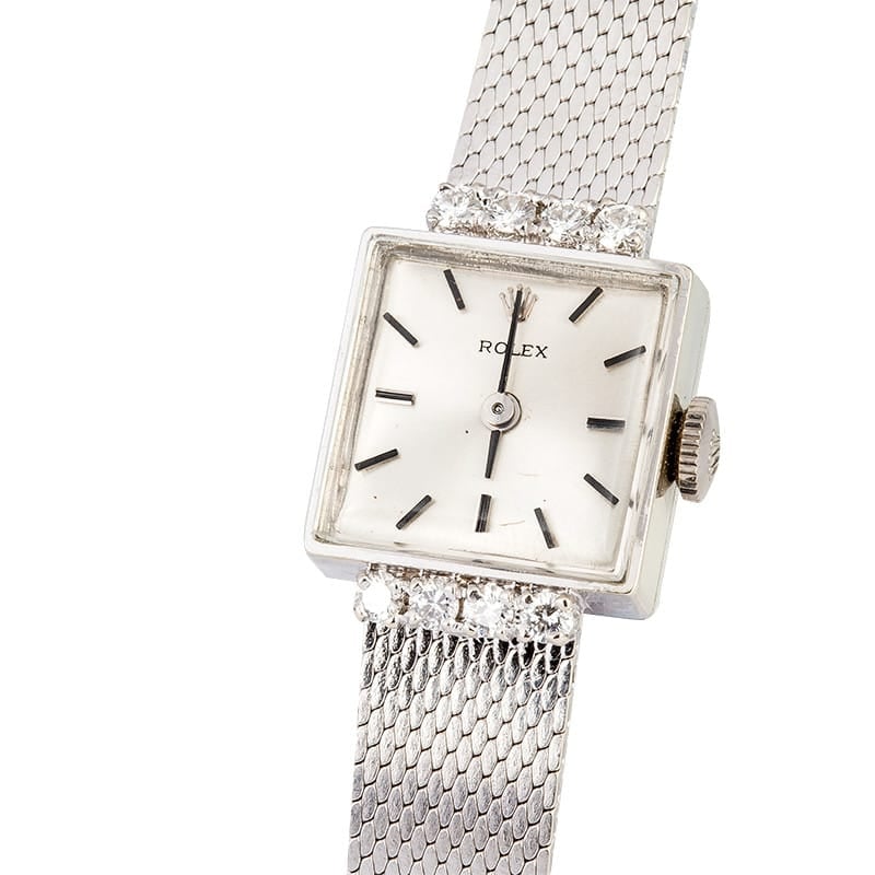 Ladies White Gold Rolex Cocktail Watch