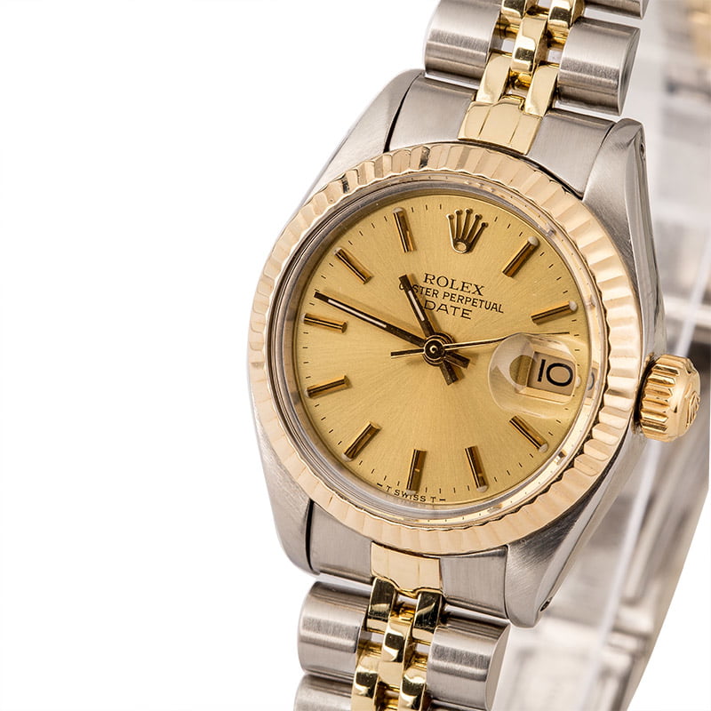 Used Rolex Date 6917 Champagne Dial