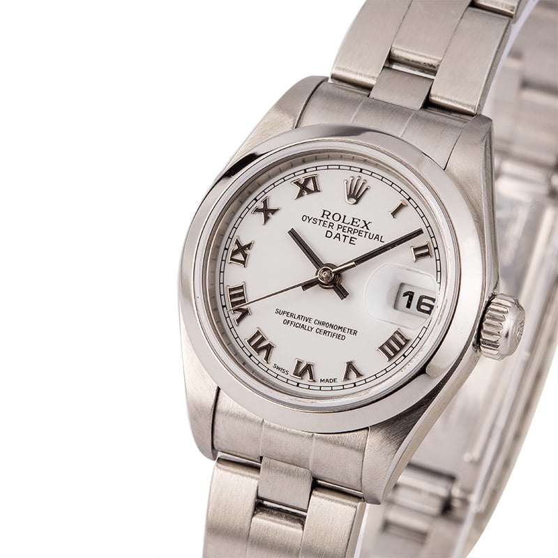 Used Ladies Rolex Date 79160 White Roman Dial T