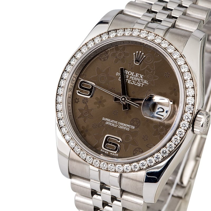 Rolex Datejust 116244 Bronze Floral Dial