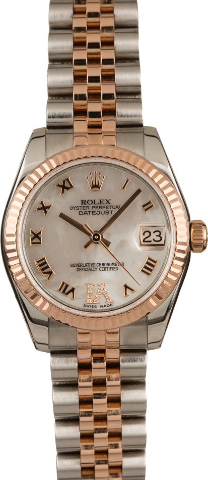 Rolex 31mm Two Tone Datejust Ref: 178271 in 18k Rose & Stainless Steel