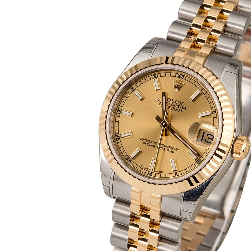 Unworn Rolex Datejust 178273 Champagne