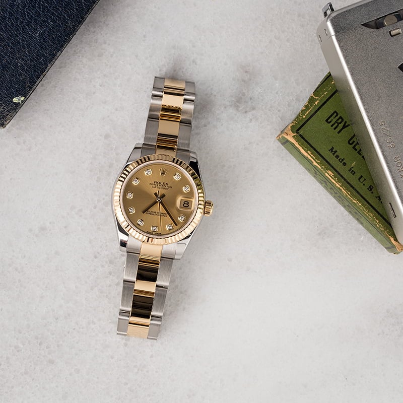 Used Mid-Size Rolex Datejust 178273 Diamond