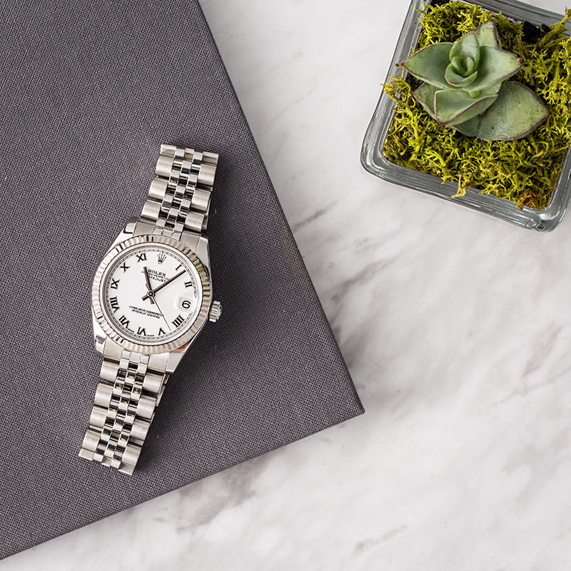 Rolex Mid-Size Datejust 178274 White Roman Dial