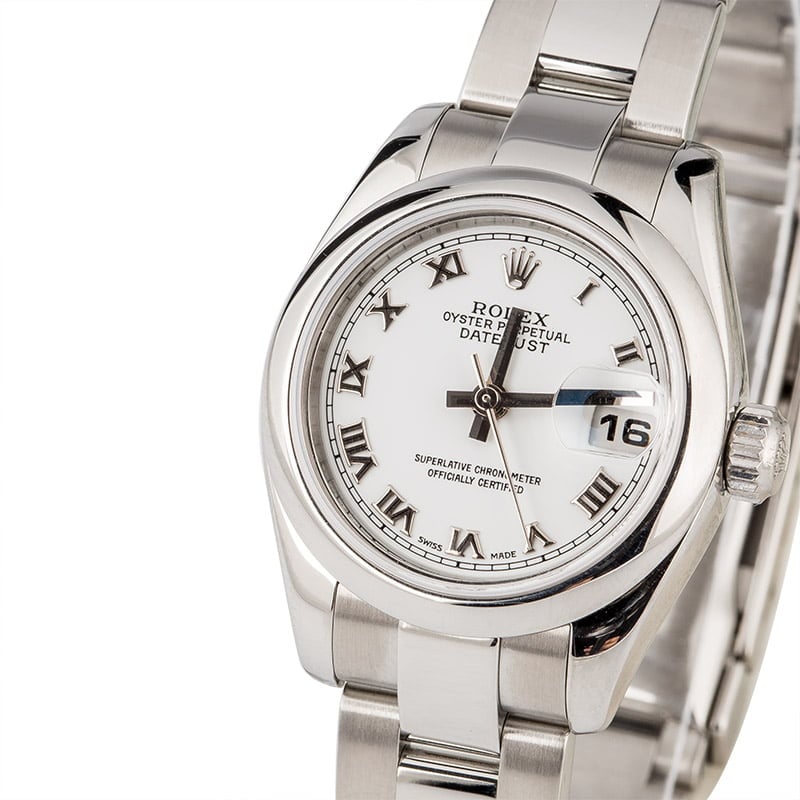 Pre-Owned Rolex Ladies Datejust 179160 White Roman