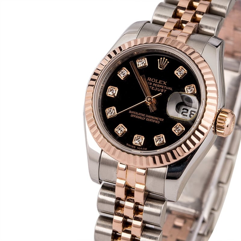 Pre Owned Rolex Datejust 179171 Black Diamond Dial