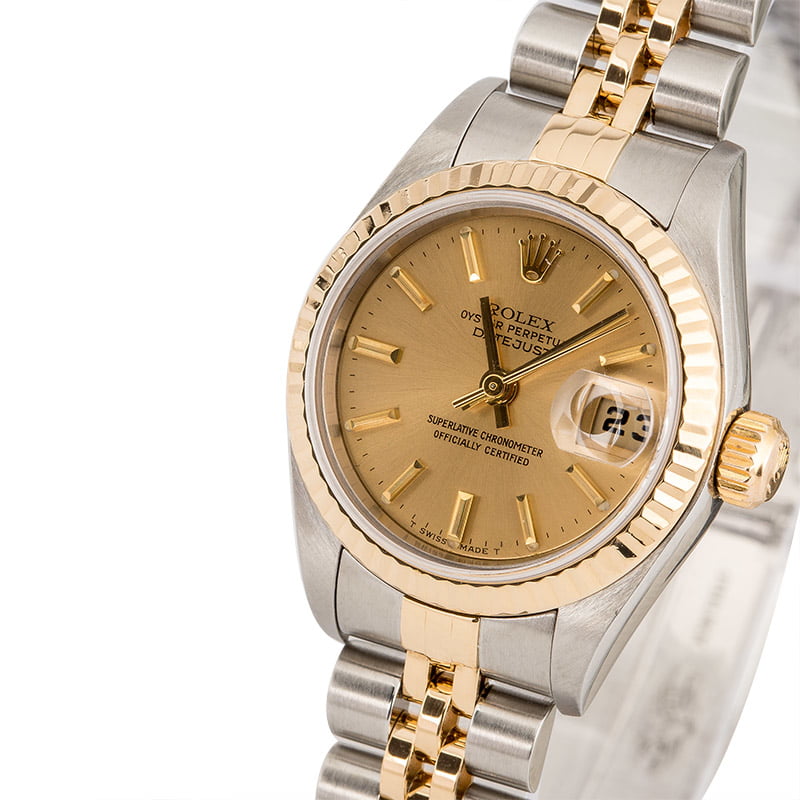 Used Rolex Datejust 79173 Champagne Index Dial