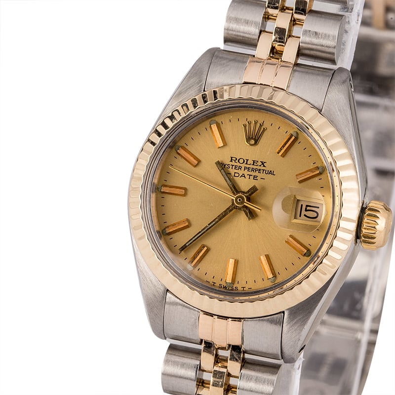 Pre-Owned Rolex Ladies Date 6917 Champagne Dial T