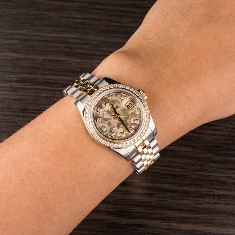 Pre Owned Rolex Ladies Datejust 179383 Crystal Diamond Dial