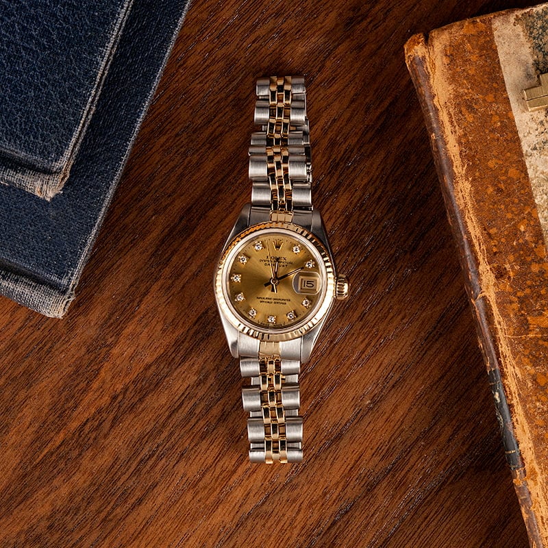 Authentic Rolex Lady Datejust 69173 Diamond Dial