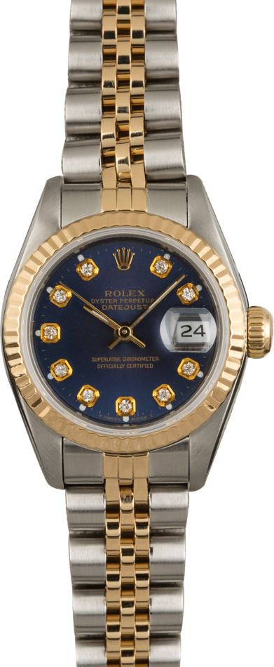ladies rolex oyster perpetual blue dial