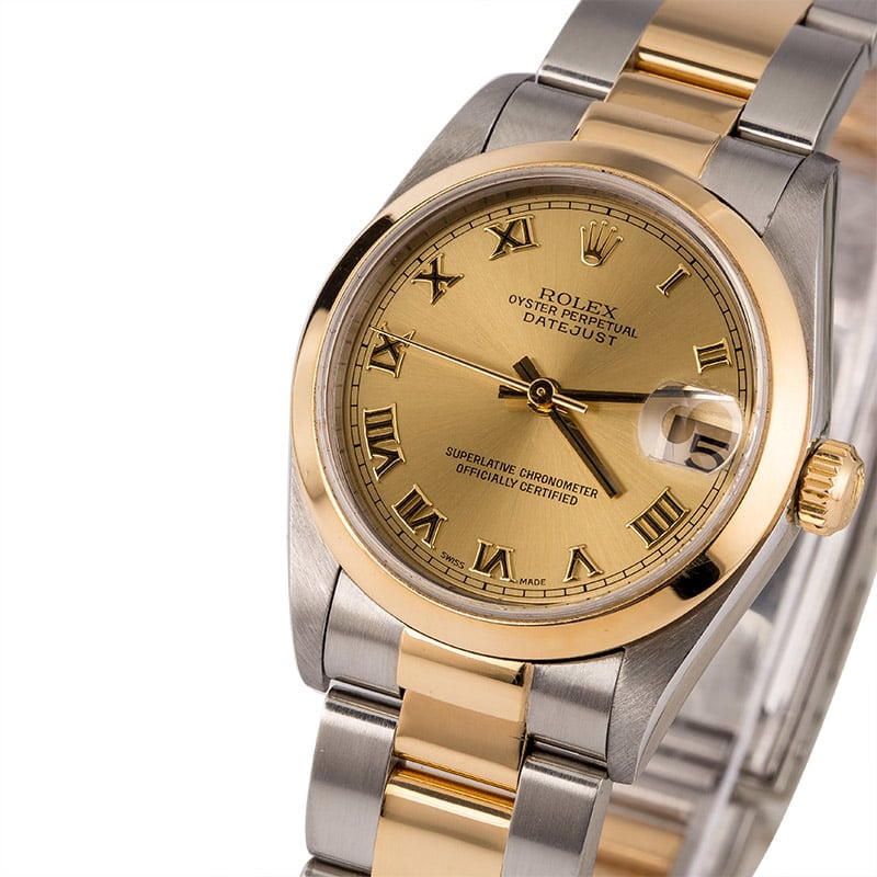 Used Rolex Mid-size Datejust 78243 Champagne Dial