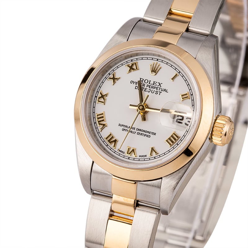 Pre-Owned Rolex Datejust 79163 White Roman Dial 26MM