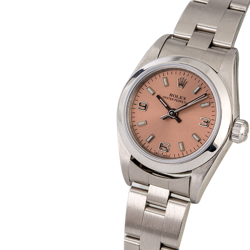 Rolex Lady Oyster Perpetual 76080 Salmon Dial