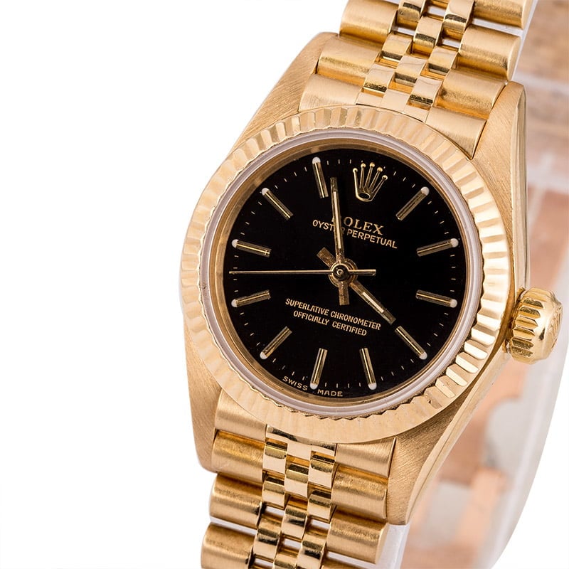 Rolex Lady Oyster Perpetual 67198 Yellow Gold Jubilee