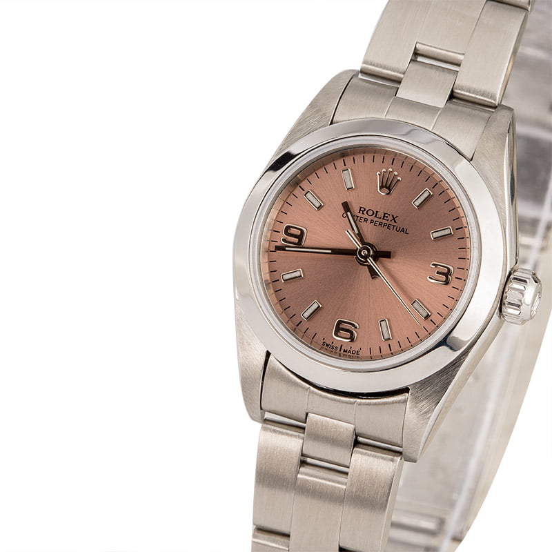 Used Rolex Ladies Oyster Perpetual 76080 Pink Dial