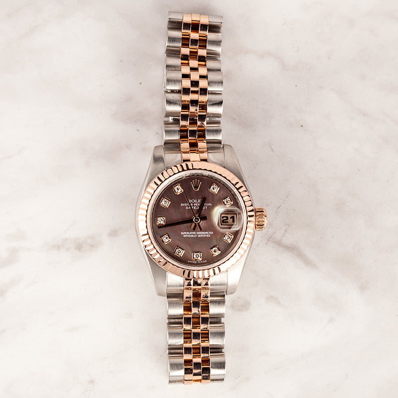 Pre-Owned Rolex Lady-Datejust 179171 Everose