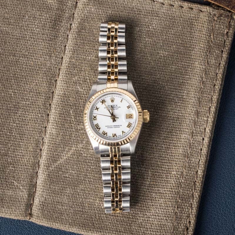 Pre-Owned Ladies Rolex Datejust 69173 White Dial