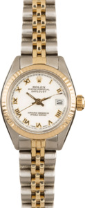 Pre-Owned Rolex Lady Rolex Date 6917 White Roman Dial