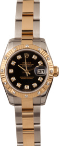 Pre-Owned Rolex Ladies Datejust 179313 Diamond Bezel T